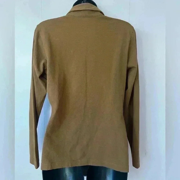 Telluride Clothing Co Women Shirt Faux Suede Look Button Up Camel Pocket Size M - Picture 4 of 4